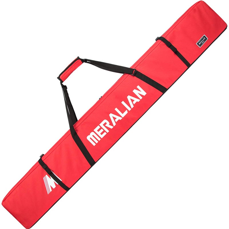 MERALIAN Padded Ski Bag,Waterproof Full Padded Single Ski Travel Bag with Adjustable Shoulder Strap. (RED, 170CM) - Image 1